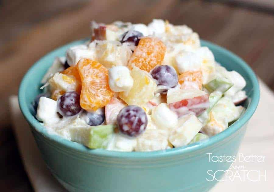 Image result for fruit salad with yogurt