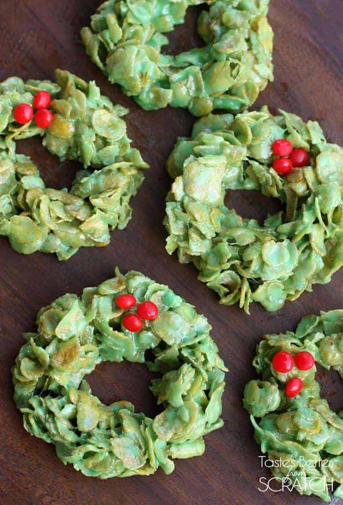 Christmas Cornflake Wreaths - Tastes Better From Scratch