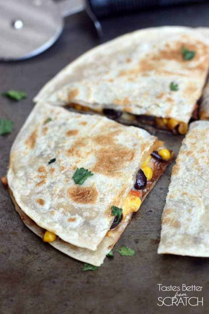 Black Bean and Corn Quesadillas - Tastes Better From Scratch