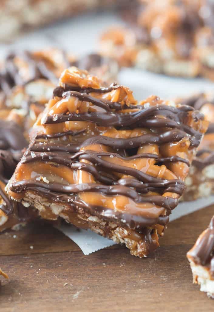 Salted Chocolate and Caramel Pretzel Bars - Tastes Better From Scratch