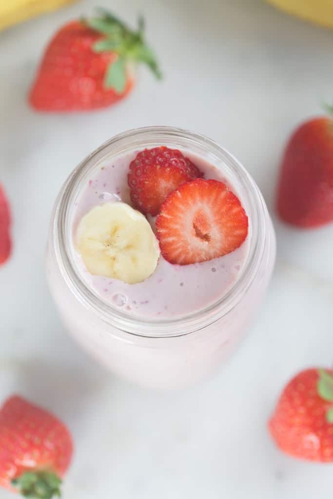 Strawberry Banana Protein Smoothie Tastes Better From Scratch 