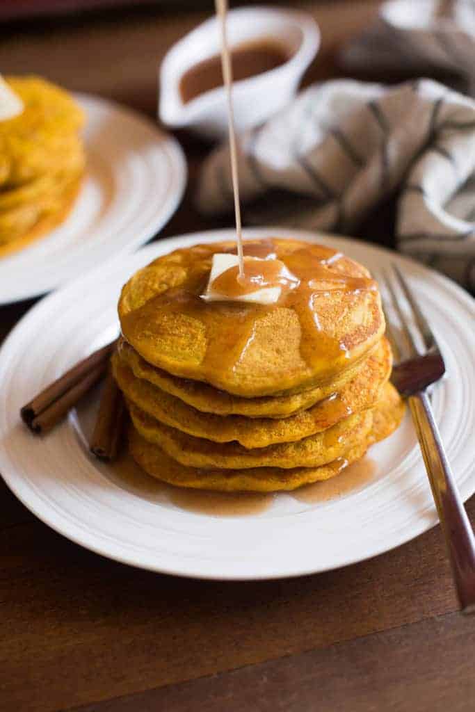 Image result for Pumpkin Pancakes with Cinnamon Syrup