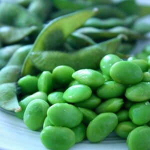 Edamame and soy beans.