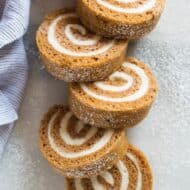 Making a classic pumpkin roll has never been easier with this handy trick! We love this beautiful, simple dessert. Pumpkin cake with a cream cheese filling | tastesbetterfromscratch.com