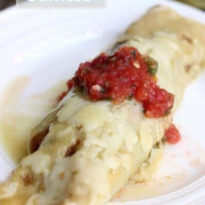 Smothered Sweet Pork Burritos from TastesBetterFromScratch.com