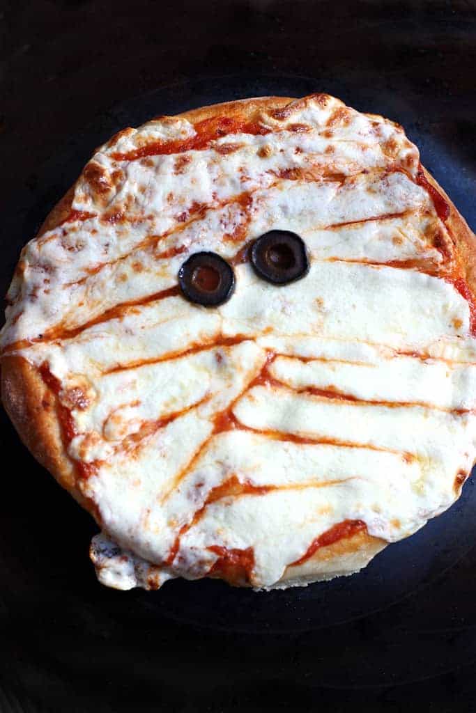 Mini Halloween Pizzas recipe on TastesBetterFromScratch.com