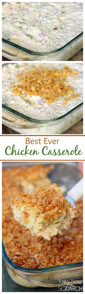 This Chicken Casserole is my husband's all time favorite meal! Recipe from 
