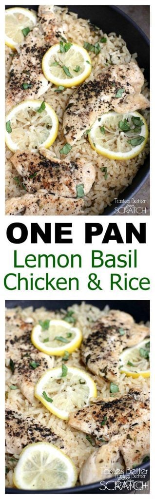 A delicious and EASY chicken and rice dinner the whole family will love! Recipe on TastesBetterFromScratch.com