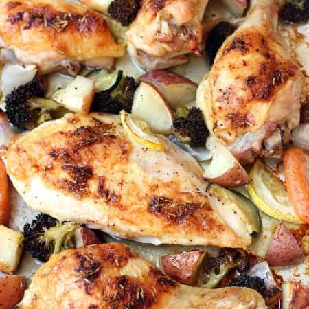 One Pan Roast Chicken and Vegetables