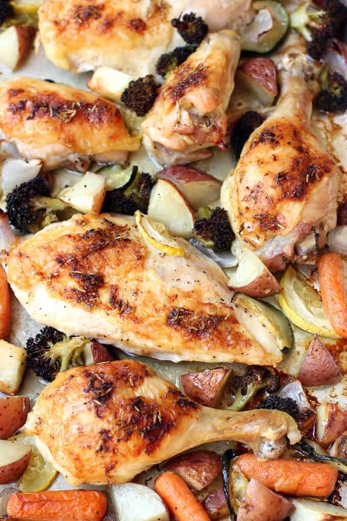 One Pan Roast Chicken and Vegetables - Tastes Better From Scratch