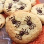 Chocolate Chip Spider Cookies are the perfect easy Halloween treat! | tastesbetterfromscratch.com