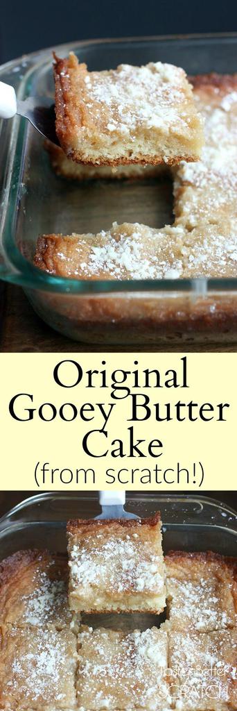 Saint Louis Original Gooey Butter Cake recipe made from scratch! One of my FAVORITE cakes, and this recipe is the real deal! !