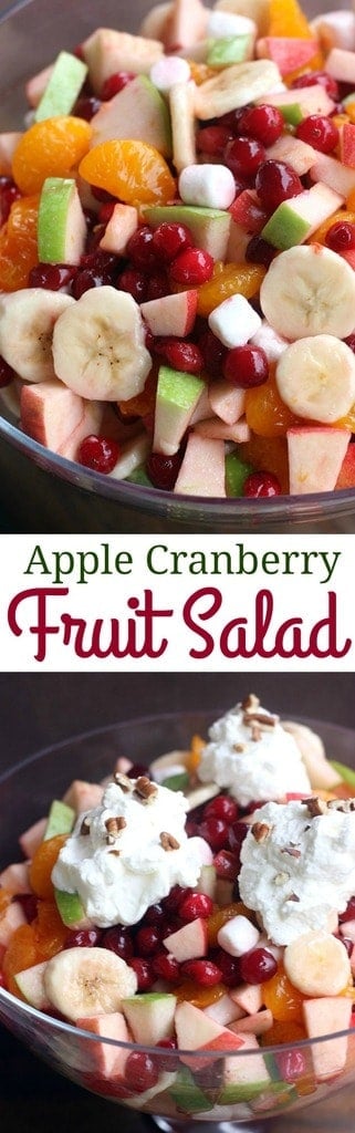 Apple Cranberry Salad is perfect for an easy Thanksgiving side dish everyone will love! | Tastes Better From Scratch