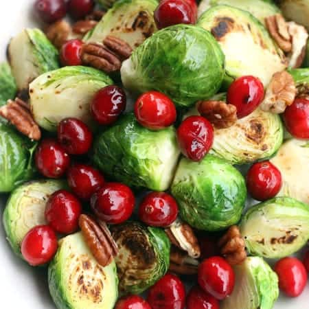 Sauteed Brussels Sprouts with Cranberries and Pecans | Tastes Better From Scratch