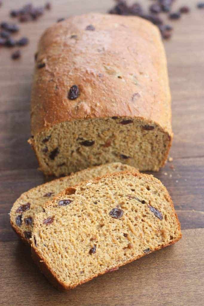 This Healthy Raisin Bread is the BEST! It bakes perfectly and is packed with fiber, protein and whole grains. | Tastes Better From Scratch