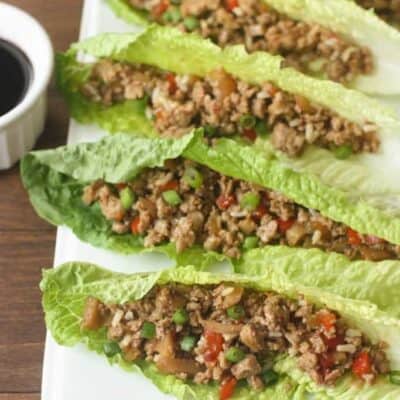 Asian Turkey Lettuce Wraps - packed with flavor and absolutely delicious. An easy dinner you can make in less than 30 minutes! | Tastes Better From Scratch
