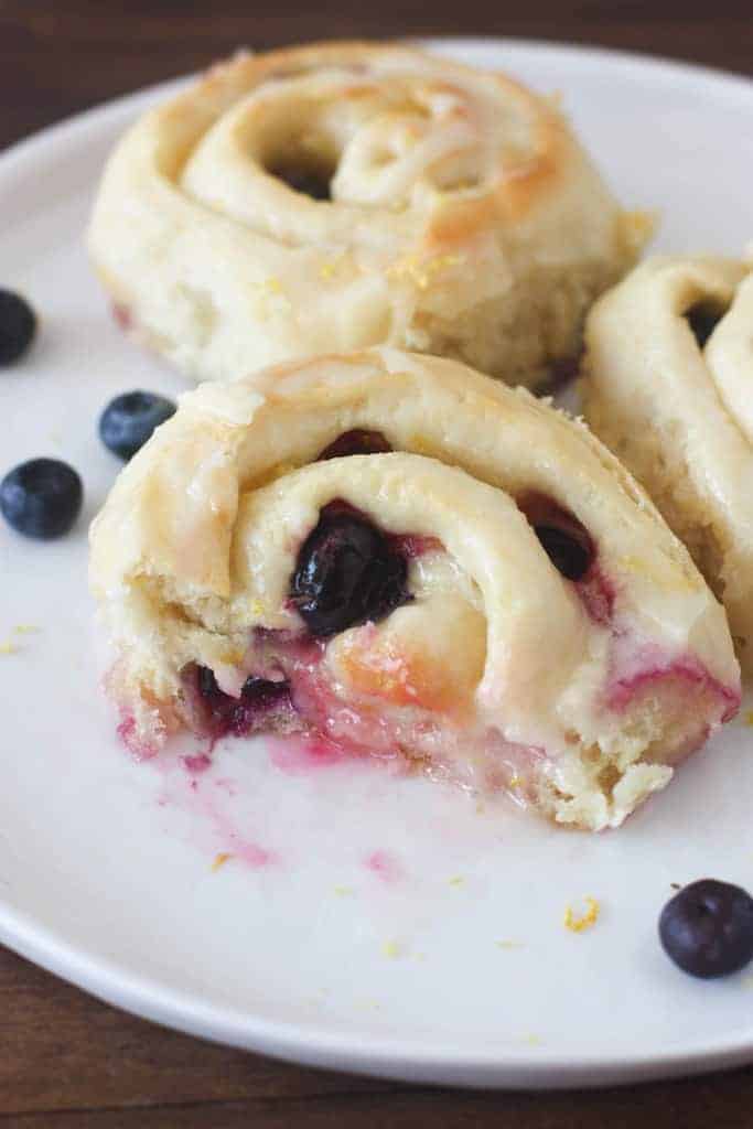Lemon Blueberry Rolls - super soft and fluffy and SO EASY to make from scratch! | Tastes Better From Scratch