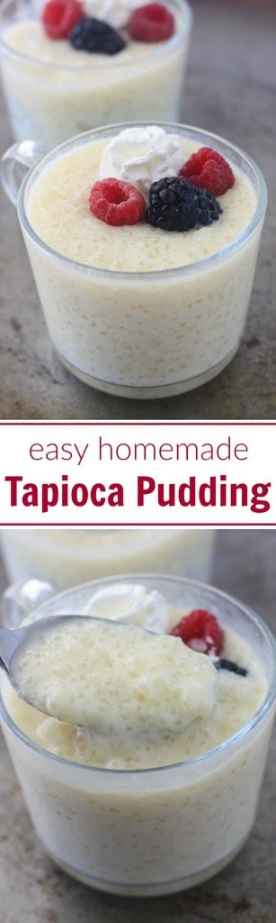 Easy, smooth and creamy homemade tapioca pudding. | Tastes Better From Scratch