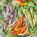 Steak Fajita Salad with Cilantro Lime Dressing | Tastes Better From Scratch
