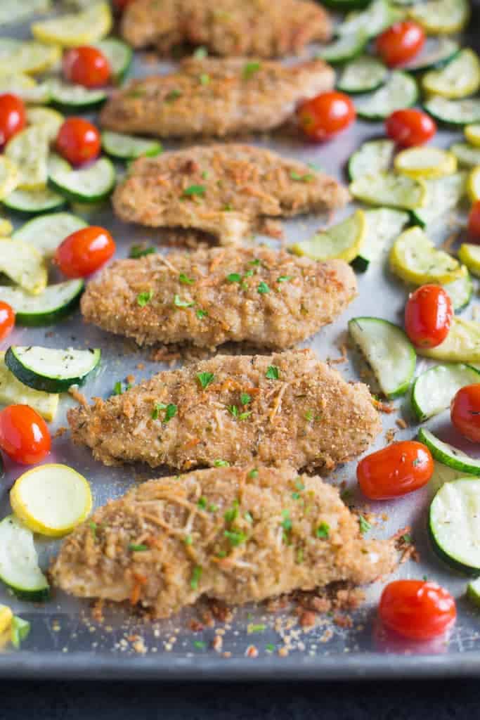 One Pan Garlic Parmesan Chicken and Vegetables-image