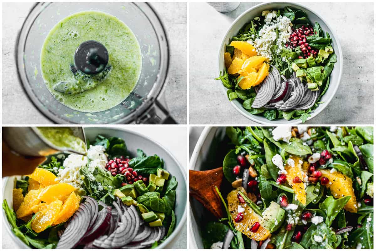 This orange Pomegranate Salad recipe is bursting with vibrant colors and flavors! It has tasty pomegranate seeds that make it festive for your holiday feast or anytime this season!