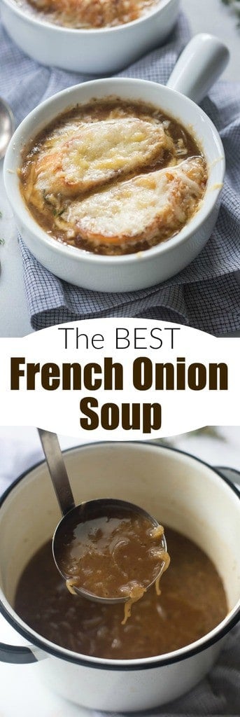 Making truly authentic French Onion Soup is easier than you think! This wonderful, simple and flavorful soup is the perfect warm dish for winter! | Tastes Better From Scratch