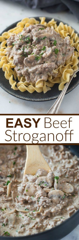 Easy Beef Stroganoff that can be made in less than 30-minutes. A delicious, kid-friendly meal that your entire family will love!| Tastes Better From Scratch