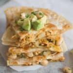 Taco Chicken Quesadillas with white bean salsa | Tastes Better From Scratch