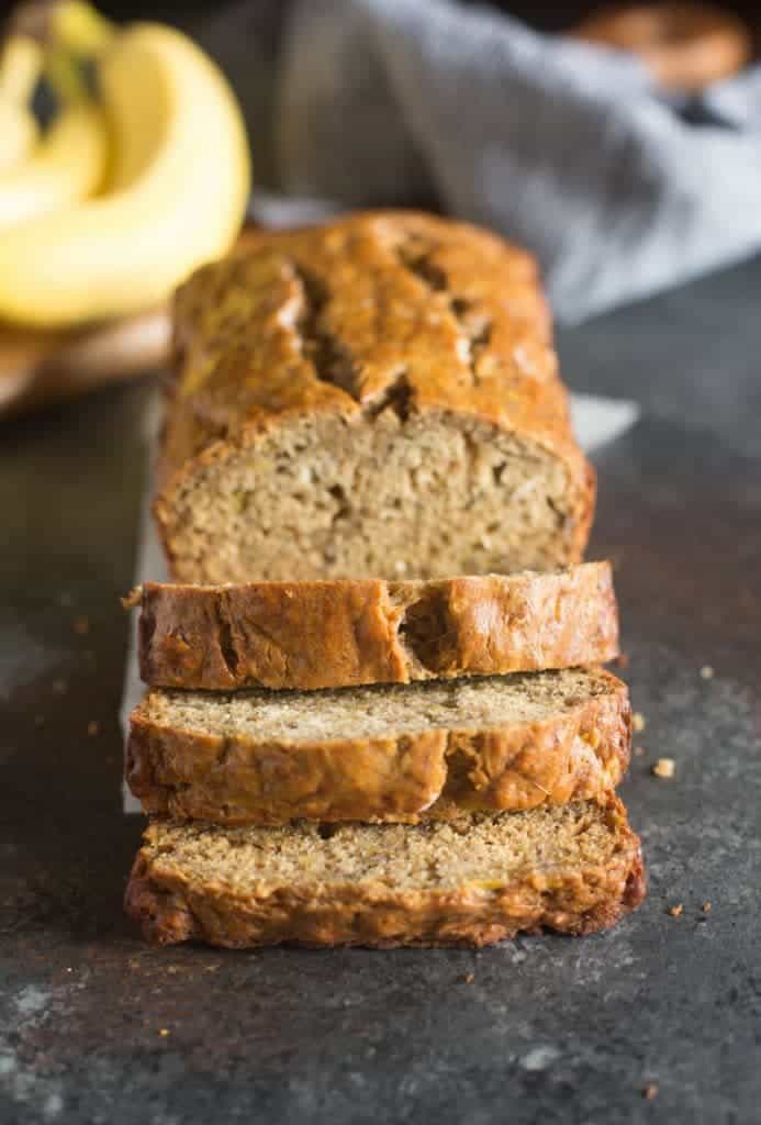 This Skinny Banana Bread is so moist, perfectly sweet, and delicious, you would never know it's "skinny"!