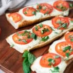 This easy Caprese Toast recipe is made in just 5 minutes with simple, fresh, high quality ingredients. It's delicious and affordable!