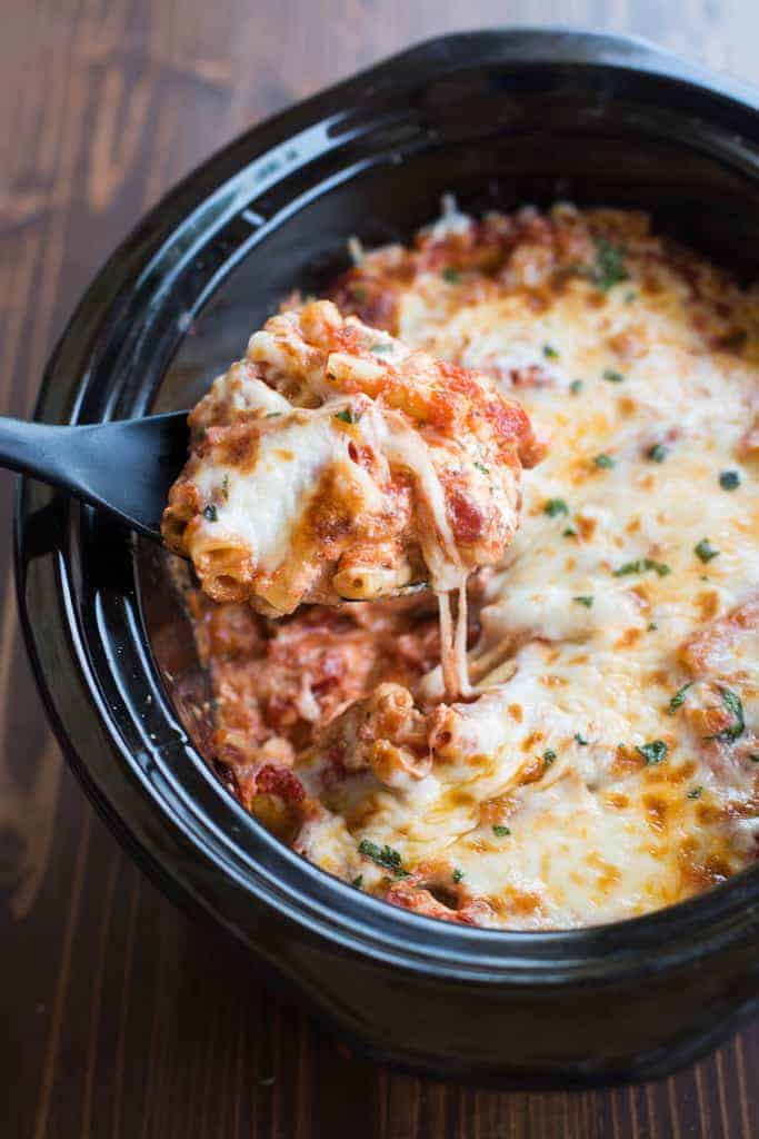 Slow Cooker Three Cheese Ziti - Tastes Better From Scratch
