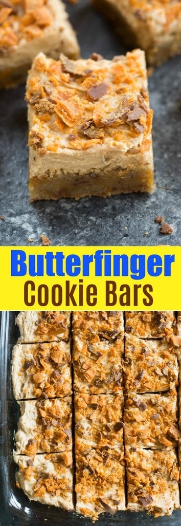 Butterfinger Cookie Bars - Tastes Better From Scratch