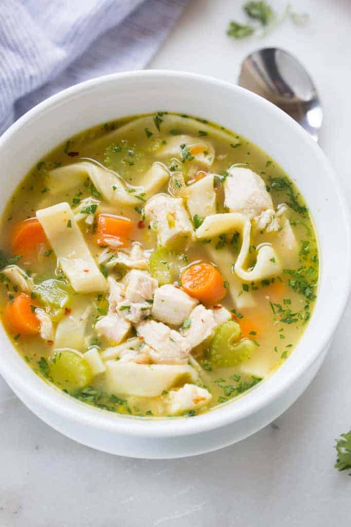 Image result for bowl of chicken noodle soup