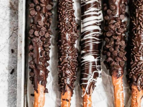 Milk Chocolate and Caramel Dipped Pretzel Rods, Case of 18