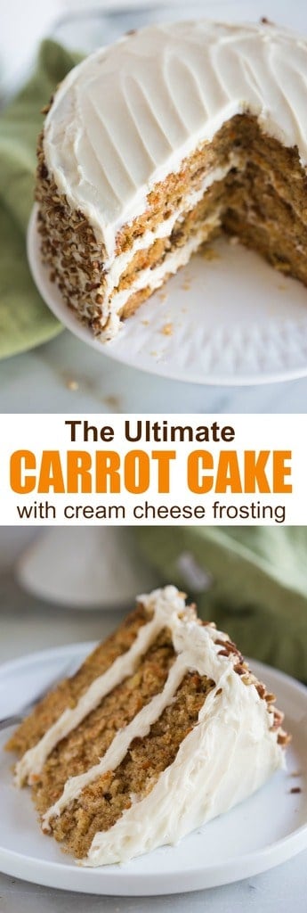 The Ultimate Carrot Cake with Cream Cheese Frosting - Tastes Better ...