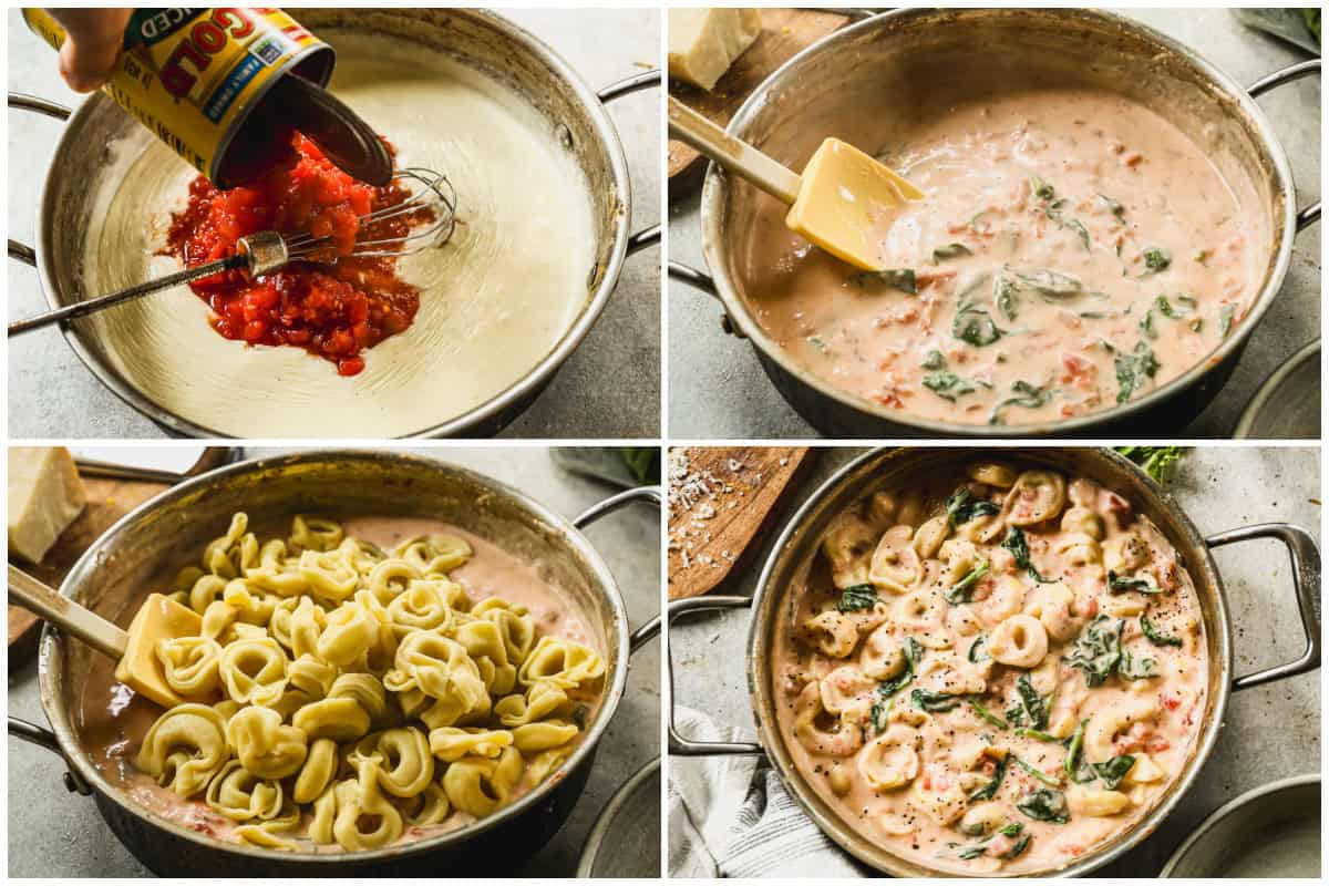 This creamy tortellini recipe has a homemade tomato cream sauce that is quick to make but tastes truly gourmet!