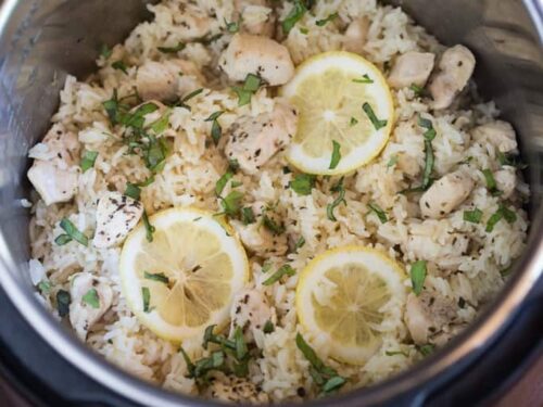 Instant Pot Lemon Basil Chicken and Rice