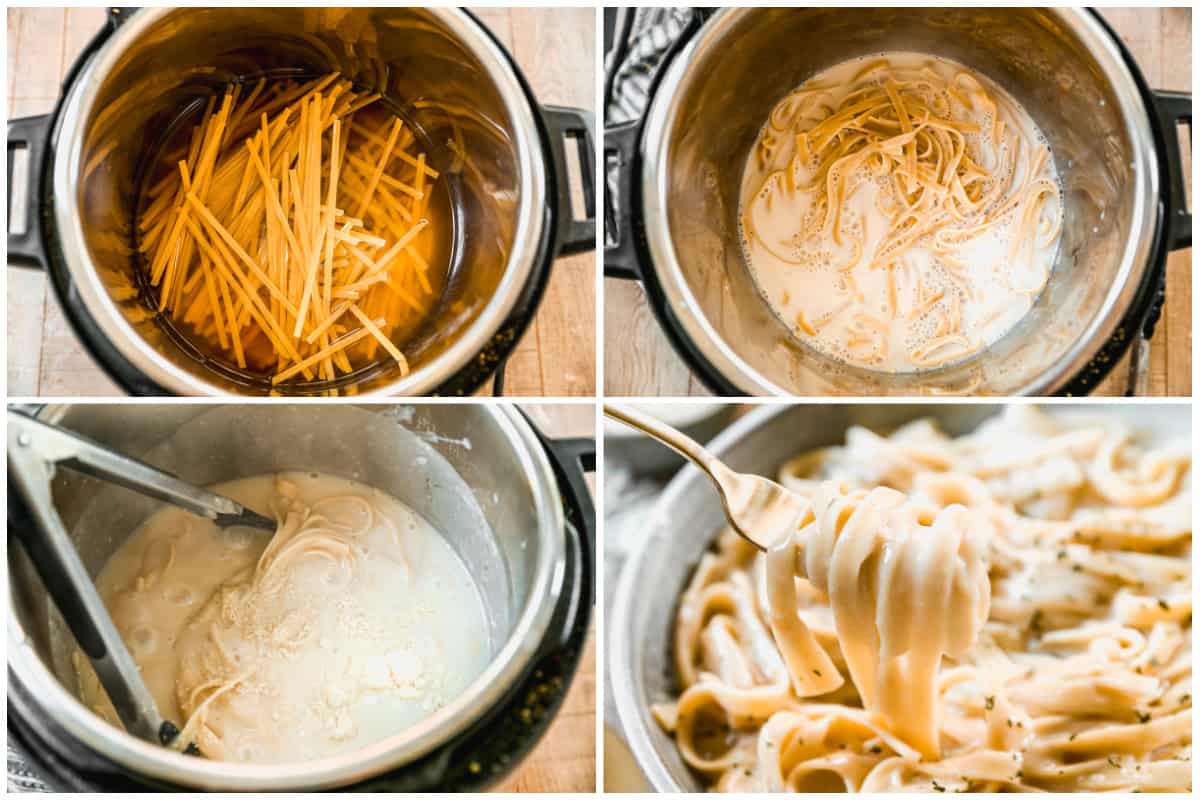 Learn how to make easy fettuccine alfredo in the instant pot, with a sauce that's healthier (no butter or cream) but tastes amazing!