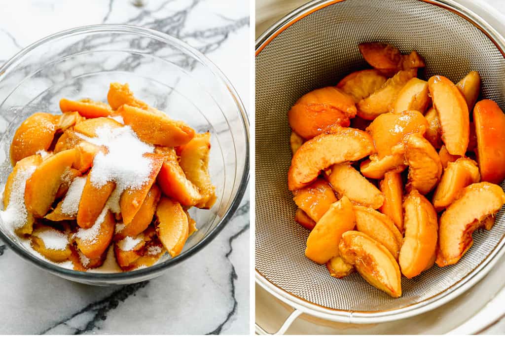 Peach crisp tastes better from scratch