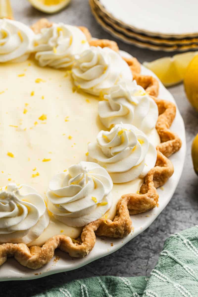 This old fashioned Lemon Chiffon Pie recipe is light, creamy, and bursting with fresh lemon flavor! 