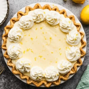 This old fashioned Lemon Chiffon Pie recipe is light, creamy, and bursting with fresh lemon flavor!