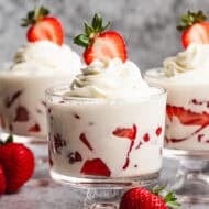 This Mexican Fresas con Crema recipe has juicy strawberries topped with a creamy mixture. It's light, refreshing, and so delicious!