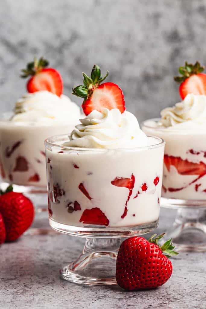 This Mexican Fresas con Crema recipe has juicy strawberries topped with a creamy mixture. It's light, refreshing, and so delicious!