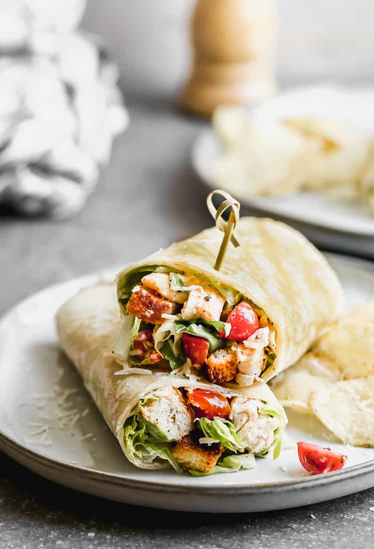 The best Chicken Caesar Wraps recipe is fresh, healthy, and ready in only 15 minutes!