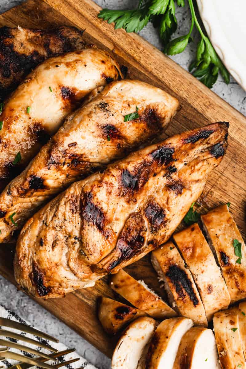 This simple Chicken Marinade recipe delivers juicy, flavorful chicken every single time. It uses pantry staples and takes only 5 minutes to prep!
