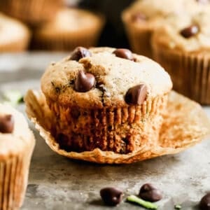The best Chocolate Chip Zucchini Muffins recipe is easy, moist, and incredibly delicious!