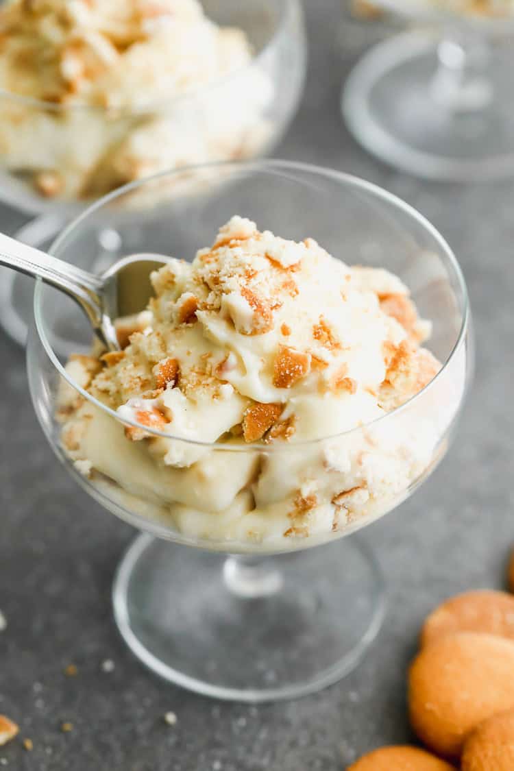 Homemade Banana Pudding is creamy, easy to make, and so much better than anything in a box! We layer it with fresh bananas and Nilla wafers for a comforting and classic no-bake dessert!