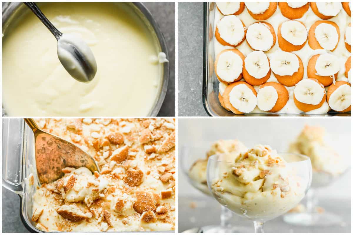 This easy banana pudding recipe is made easily on the stovetop then chilled in the fridge and layered with fresh bananas and nilla wafers. It's a budget-friendly dessert made with pantry staples but absolutely delicious!