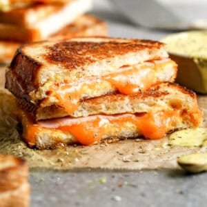 The best Grilled Ham and Cheese Sandwich has ham and melted cheese with crispy golden bread. It's an easy recipe that the whole family will enjoy!