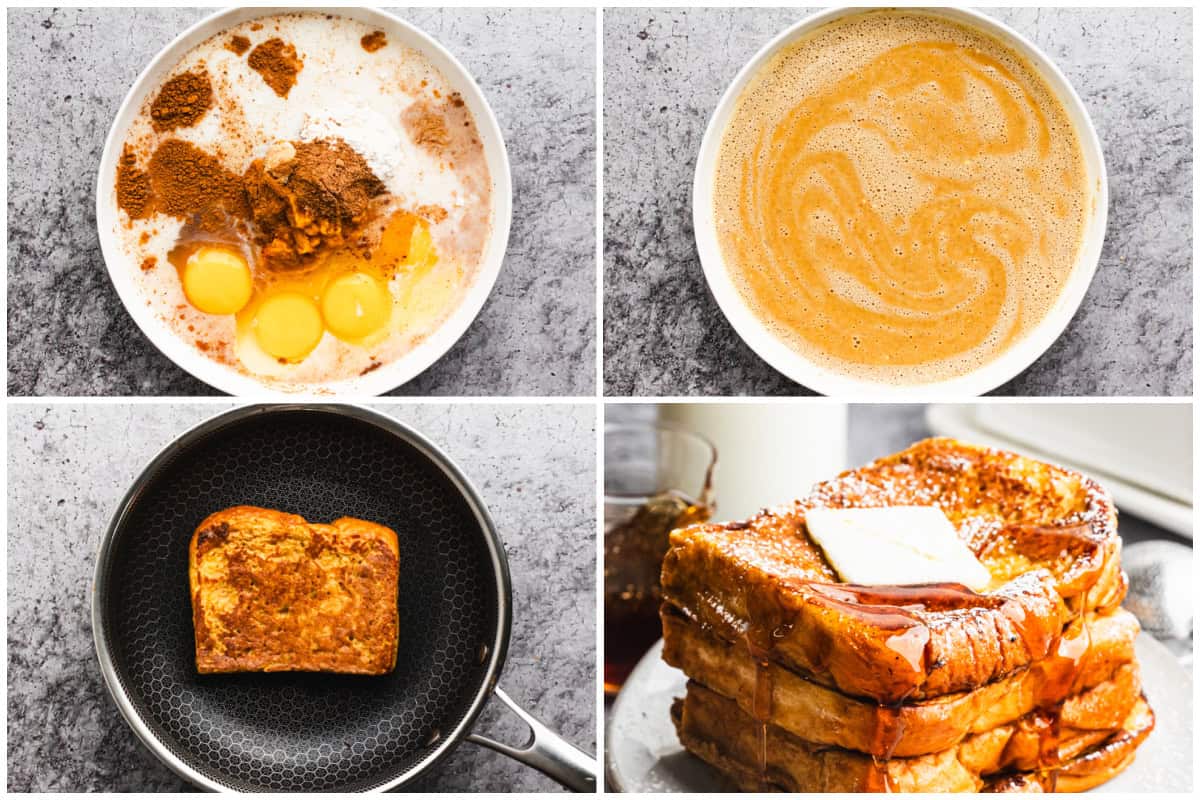 The best Pumpkin French Toast recipe transforms simple pantry ingredients into an impressive and comforting breakfast perfect for a weekend brunch and quick enough for any morning!